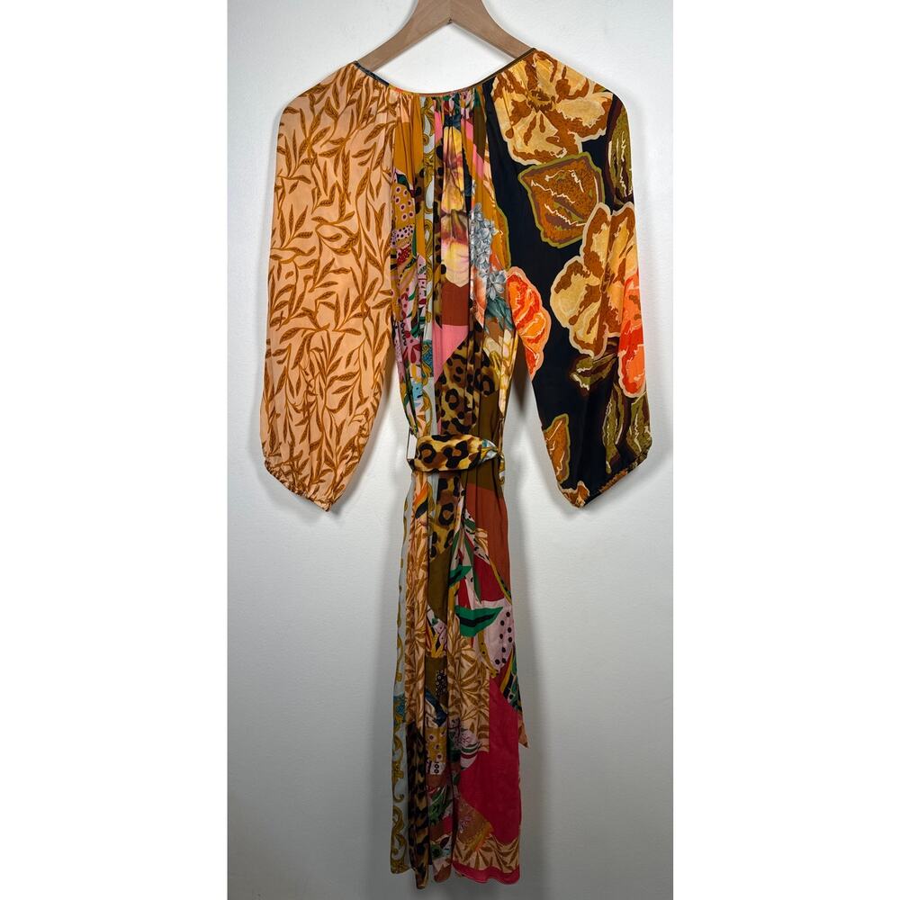 Anthropologie Geisha Designs Collage Button Down Midi Dress, Size Medium - Picture 8 of 8